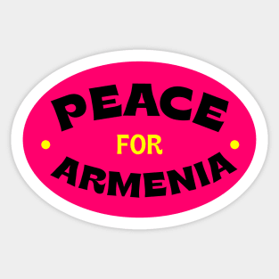 Peace For Armenia Sticker